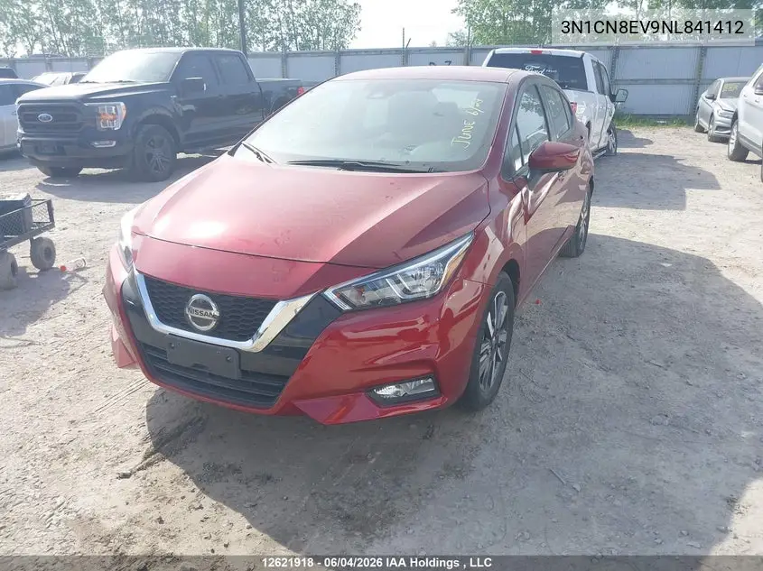 2022 Nissan Versa VIN: 3N1CN8EV9NL841412 Lot: 12621918