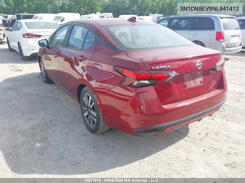 2022 Nissan Versa VIN: 3N1CN8EV9NL841412 Lot: 12621918