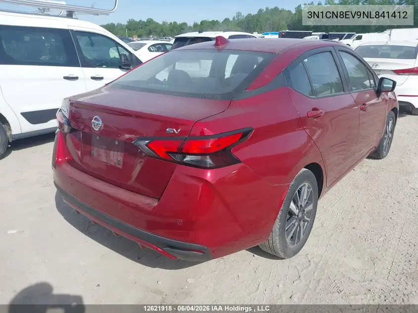 2022 Nissan Versa VIN: 3N1CN8EV9NL841412 Lot: 12621918
