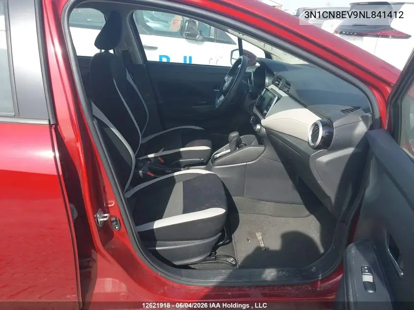 2022 Nissan Versa VIN: 3N1CN8EV9NL841412 Lot: 12621918