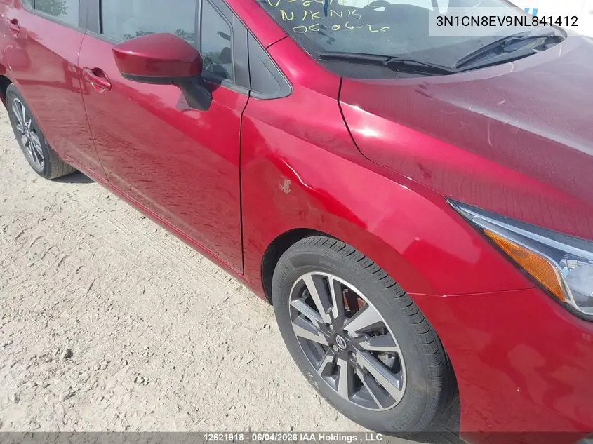 2022 Nissan Versa VIN: 3N1CN8EV9NL841412 Lot: 12621918