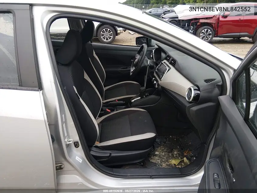 2022 Nissan Versa 1.6 Sv Xtronic Cvt VIN: 3N1CN8EV8NL842552 Lot: 45192636