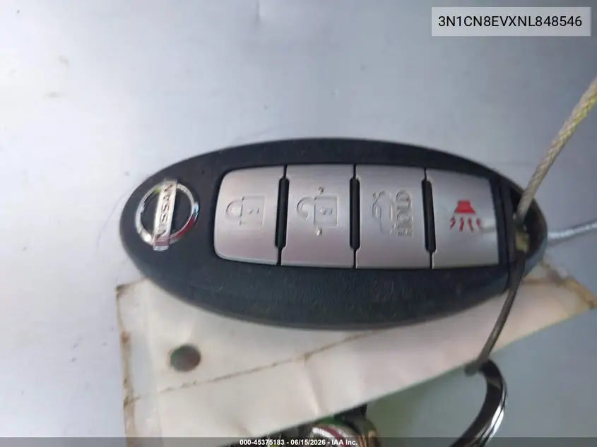 2022 Nissan Versa 1.6 Sv Xtronic Cvt VIN: 3N1CN8EVXNL848546 Lot: 45375183