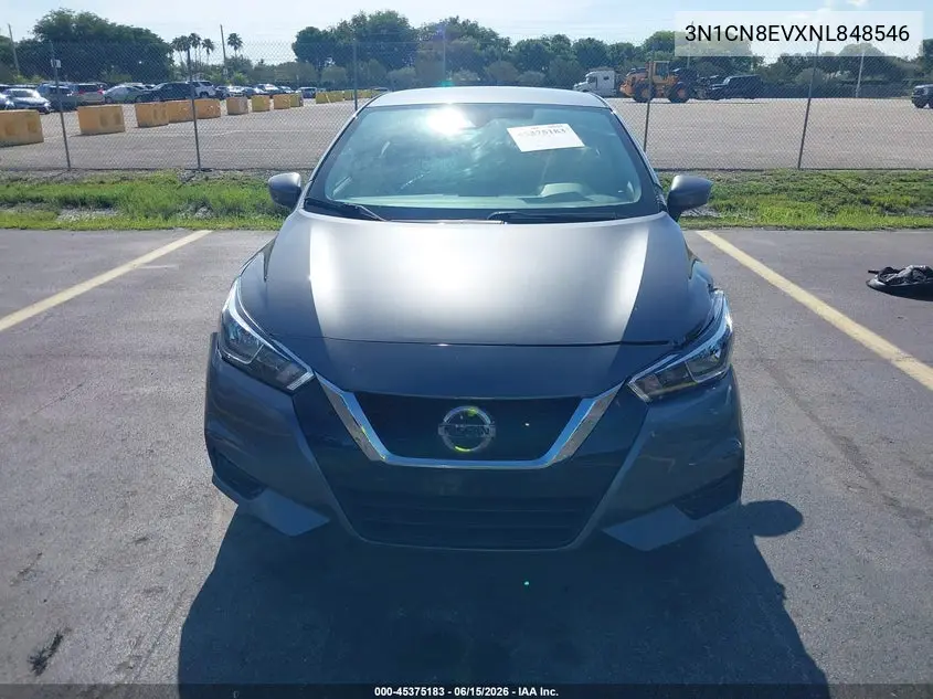 2022 Nissan Versa 1.6 Sv Xtronic Cvt VIN: 3N1CN8EVXNL848546 Lot: 45375183