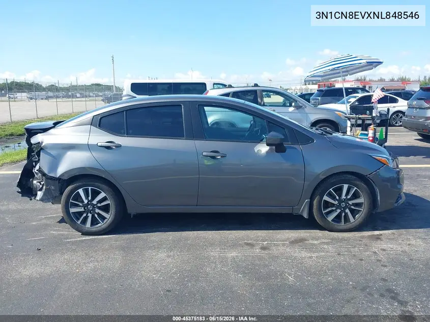 2022 Nissan Versa 1.6 Sv Xtronic Cvt VIN: 3N1CN8EVXNL848546 Lot: 45375183