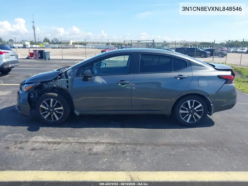 2022 Nissan Versa 1.6 Sv Xtronic Cvt VIN: 3N1CN8EVXNL848546 Lot: 45375183
