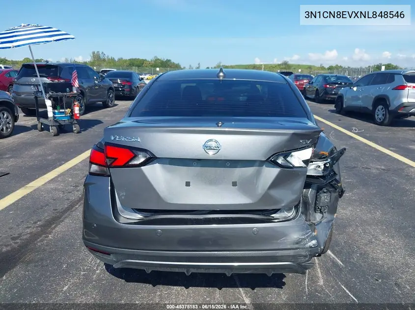 2022 Nissan Versa 1.6 Sv Xtronic Cvt VIN: 3N1CN8EVXNL848546 Lot: 45375183
