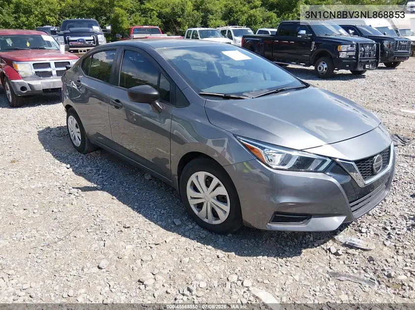 2022 Nissan Versa S 5-Speed Manual Transmission VIN: 3N1CN8BV3NL868853 Lot: 45568550