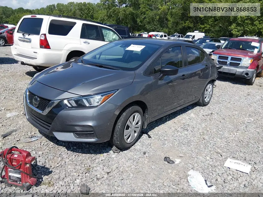 2022 Nissan Versa S 5-Speed Manual Transmission VIN: 3N1CN8BV3NL868853 Lot: 45568550