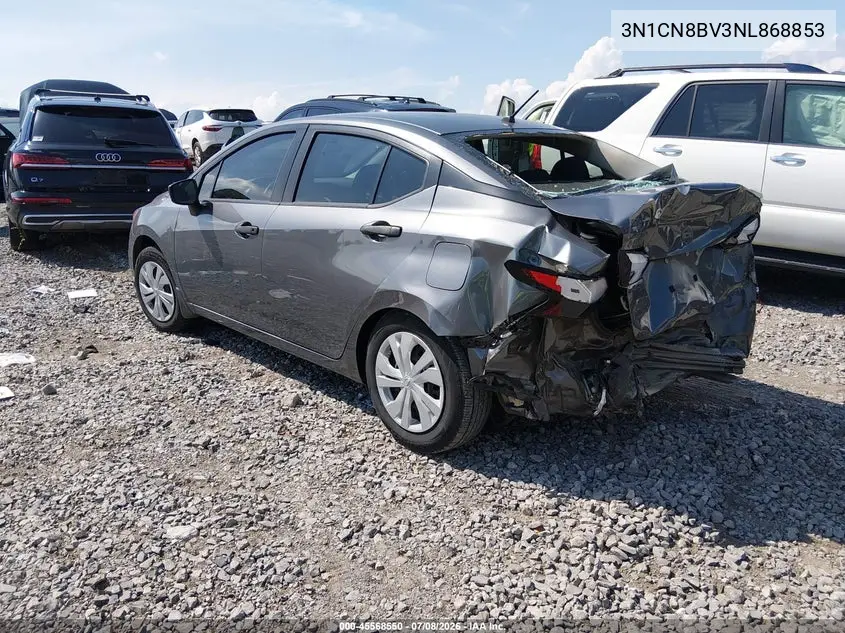 2022 Nissan Versa S 5-Speed Manual Transmission VIN: 3N1CN8BV3NL868853 Lot: 45568550