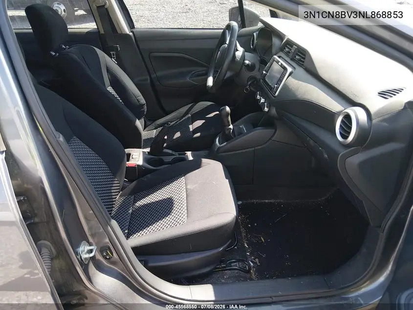 2022 Nissan Versa S 5-Speed Manual Transmission VIN: 3N1CN8BV3NL868853 Lot: 45568550