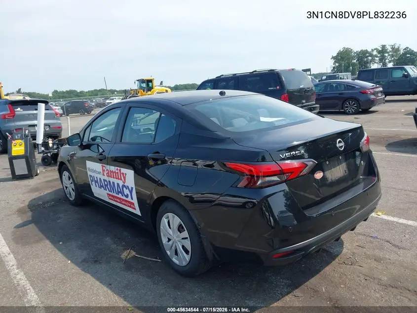 2023 Nissan Versa 1.6 S Xtronic Cvt VIN: 3N1CN8DV8PL832236 Lot: 45634544