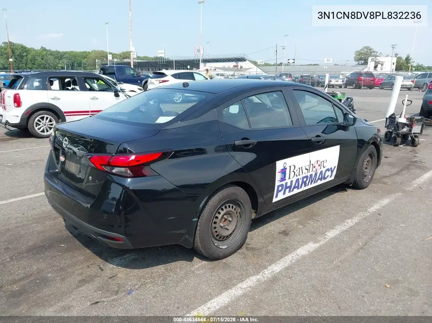 2023 Nissan Versa 1.6 S Xtronic Cvt VIN: 3N1CN8DV8PL832236 Lot: 45634544