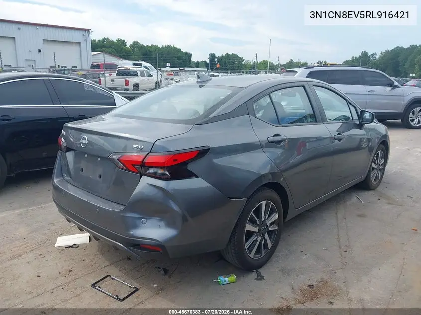 2024 Nissan Versa 1.6 Sv VIN: 3N1CN8EV5RL916421 Lot: 45670383