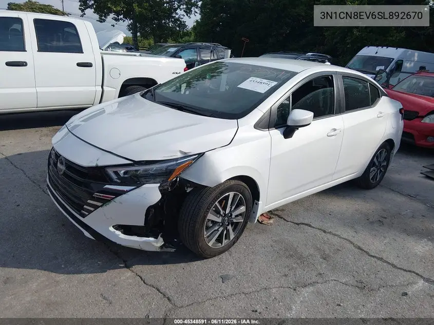 2025 Nissan Versa 1.6 Sv VIN: 3N1CN8EV6SL892670 Lot: 45348591