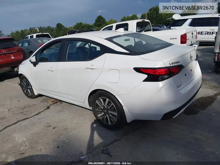 2025 Nissan Versa 1.6 Sv VIN: 3N1CN8EV6SL892670 Lot: 45348591