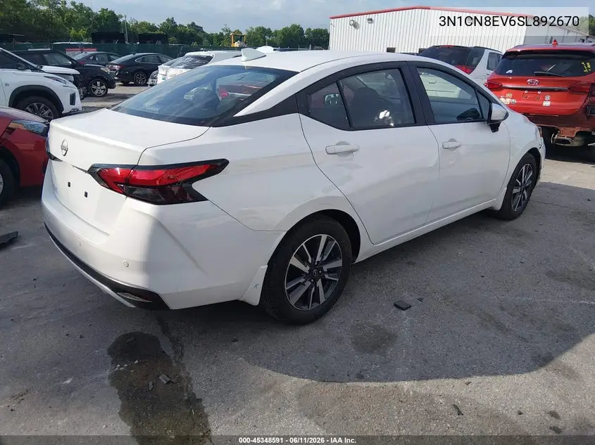 2025 Nissan Versa 1.6 Sv VIN: 3N1CN8EV6SL892670 Lot: 45348591