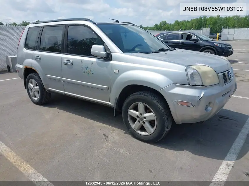 2005 Nissan X-Trail Xe/Se VIN: JN8BT08V55W103102 Lot: 12632945