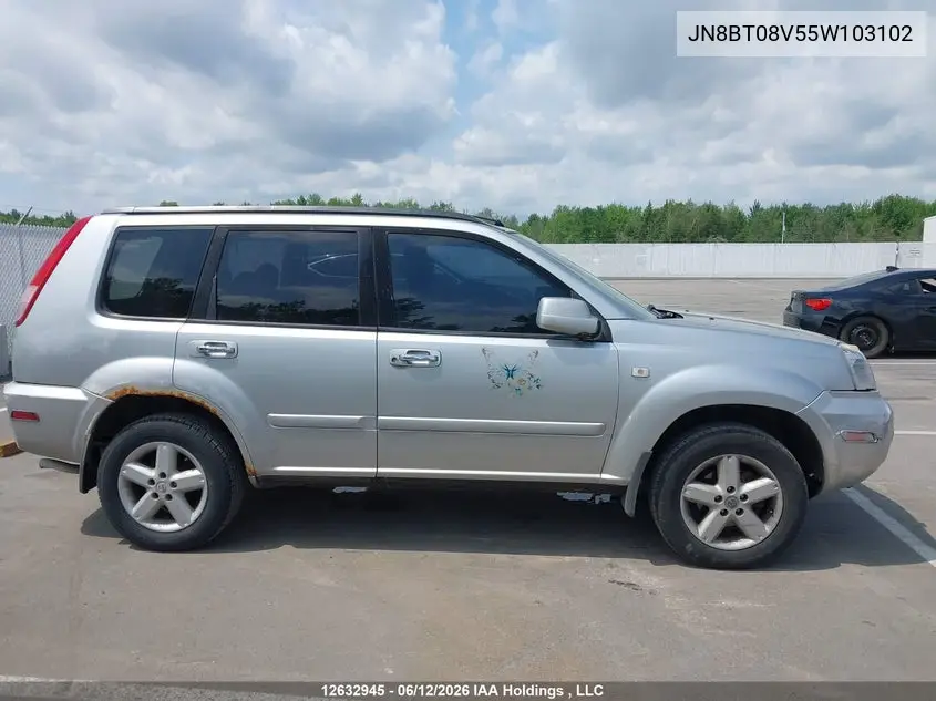 2005 Nissan X-Trail Xe/Se VIN: JN8BT08V55W103102 Lot: 12632945