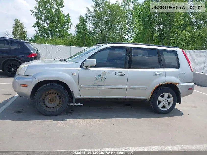 2005 Nissan X-Trail Xe/Se VIN: JN8BT08V55W103102 Lot: 12632945
