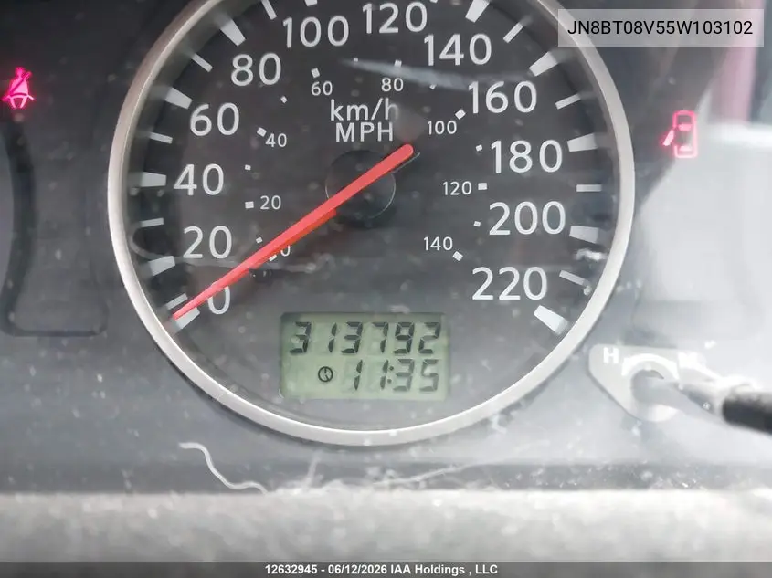 2005 Nissan X-Trail Xe/Se VIN: JN8BT08V55W103102 Lot: 12632945
