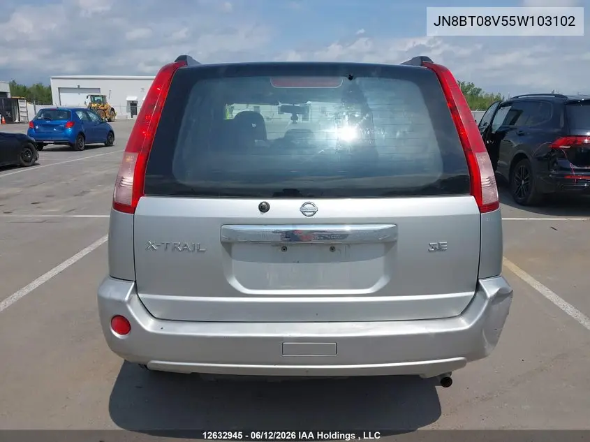 2005 Nissan X-Trail Xe/Se VIN: JN8BT08V55W103102 Lot: 12632945