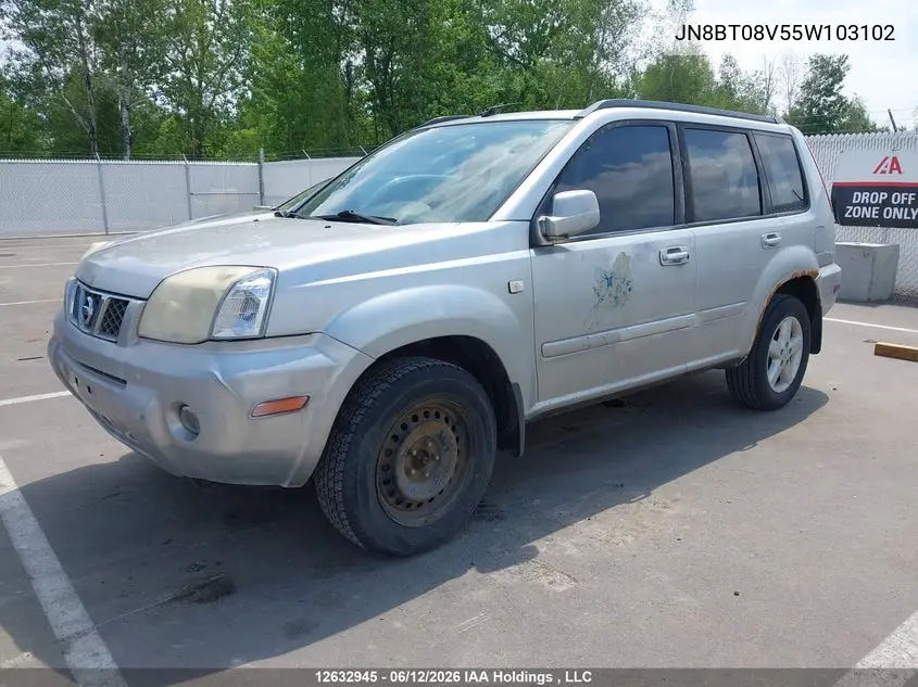 2005 Nissan X-Trail Xe/Se VIN: JN8BT08V55W103102 Lot: 12632945