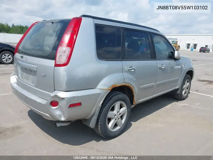 2005 Nissan X-Trail Xe/Se VIN: JN8BT08V55W103102 Lot: 12632945