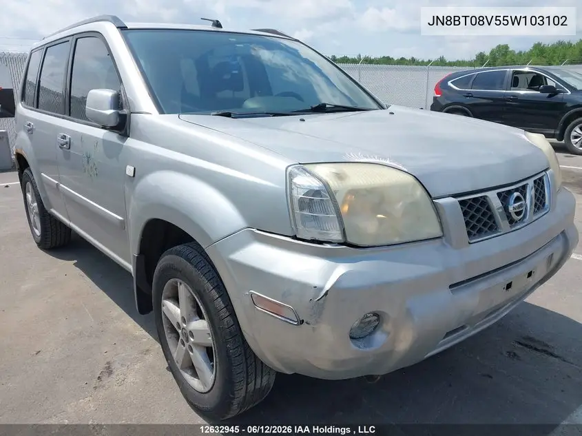 2005 Nissan X-Trail Xe/Se VIN: JN8BT08V55W103102 Lot: 12632945