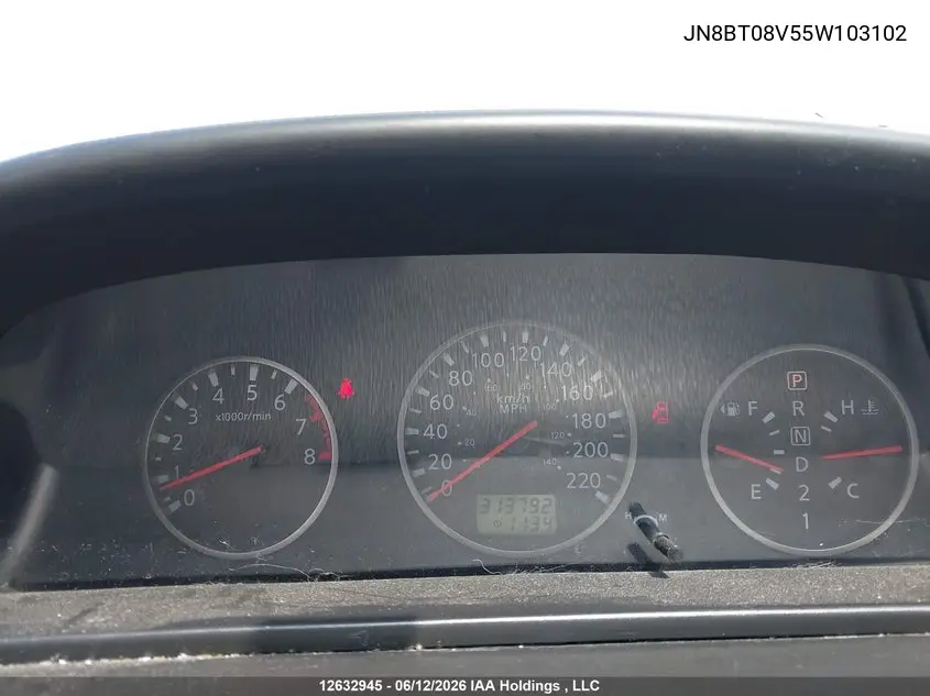 2005 Nissan X-Trail Xe/Se VIN: JN8BT08V55W103102 Lot: 12632945