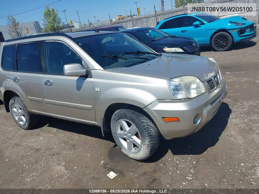 2006 Nissan X-Trail Xe/Se VIN: JN8BT08V56W205100 Lot: 12569156
