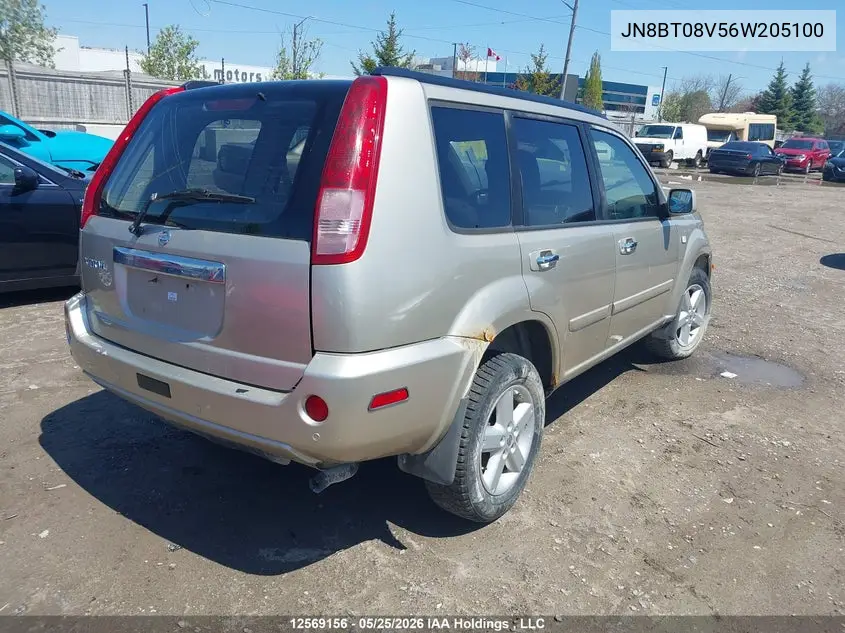 2006 Nissan X-Trail Xe/Se VIN: JN8BT08V56W205100 Lot: 12569156