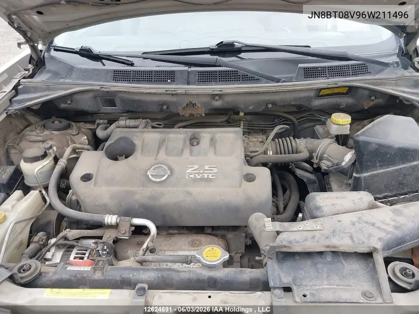 2006 Nissan X-Trail Bonavista Edition/Le/Se/Xe VIN: JN8BT08V96W211496 Lot: 12624691