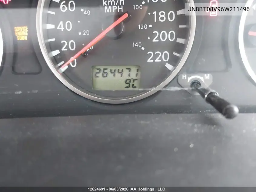 2006 Nissan X-Trail Bonavista Edition/Le/Se/Xe VIN: JN8BT08V96W211496 Lot: 12624691