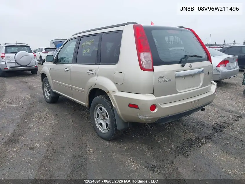 2006 Nissan X-Trail Bonavista Edition/Le/Se/Xe VIN: JN8BT08V96W211496 Lot: 12624691