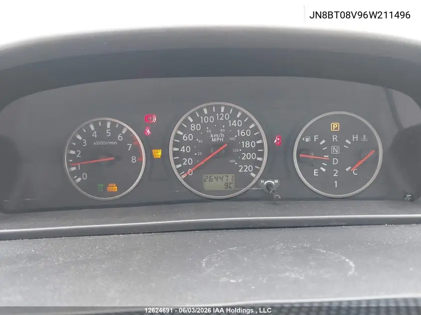 2006 Nissan X-Trail Bonavista Edition/Le/Se/Xe VIN: JN8BT08V96W211496 Lot: 12624691