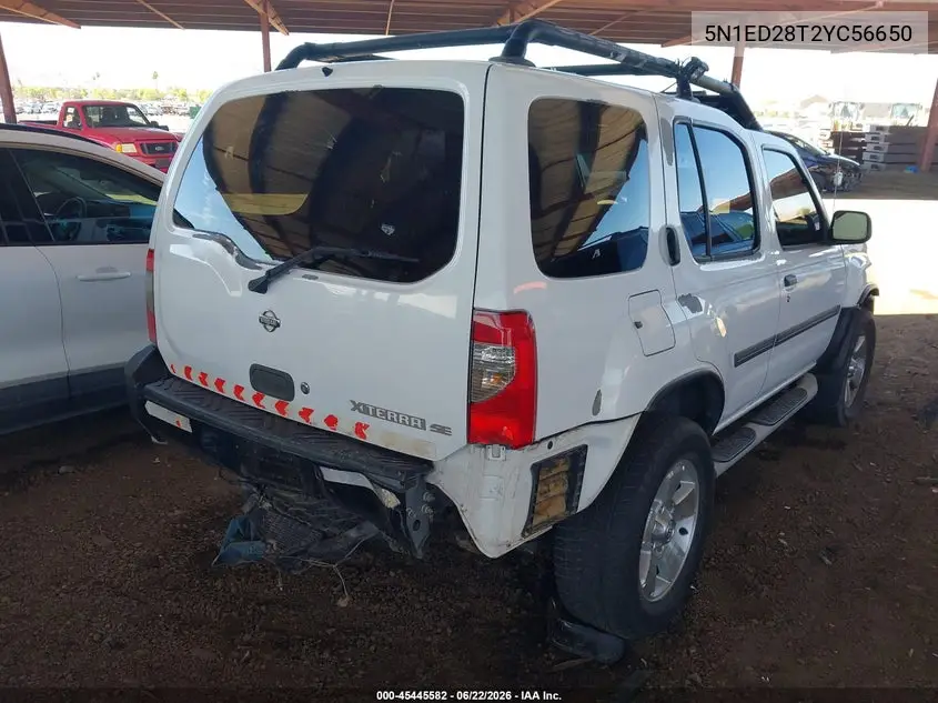 2000 Nissan Xterra Se/Xe VIN: 5N1ED28T2YC56650 Lot: 45445582