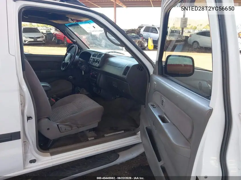 2000 Nissan Xterra Se/Xe VIN: 5N1ED28T2YC56650 Lot: 45445582