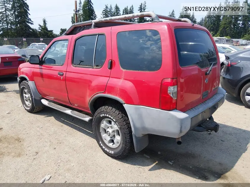 2000 Nissan Xterra Se/Xe VIN: 5N1ED28YXYC579097 Lot: 45640577