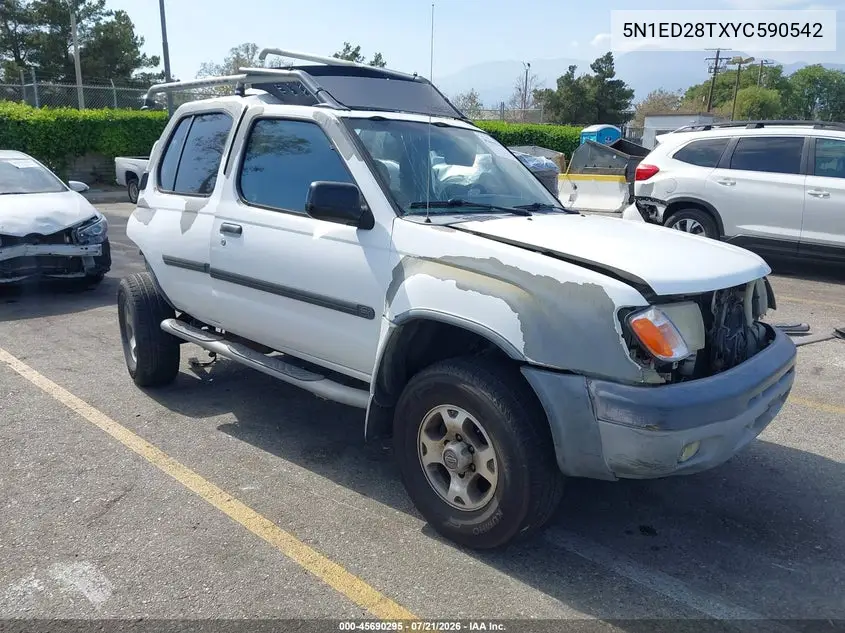 2000 Nissan Xterra Se/Xe VIN: 5N1ED28TXYC590542 Lot: 45690295