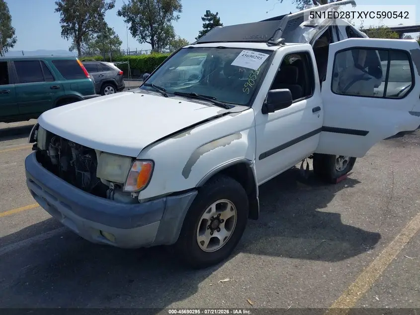 2000 Nissan Xterra Se/Xe VIN: 5N1ED28TXYC590542 Lot: 45690295