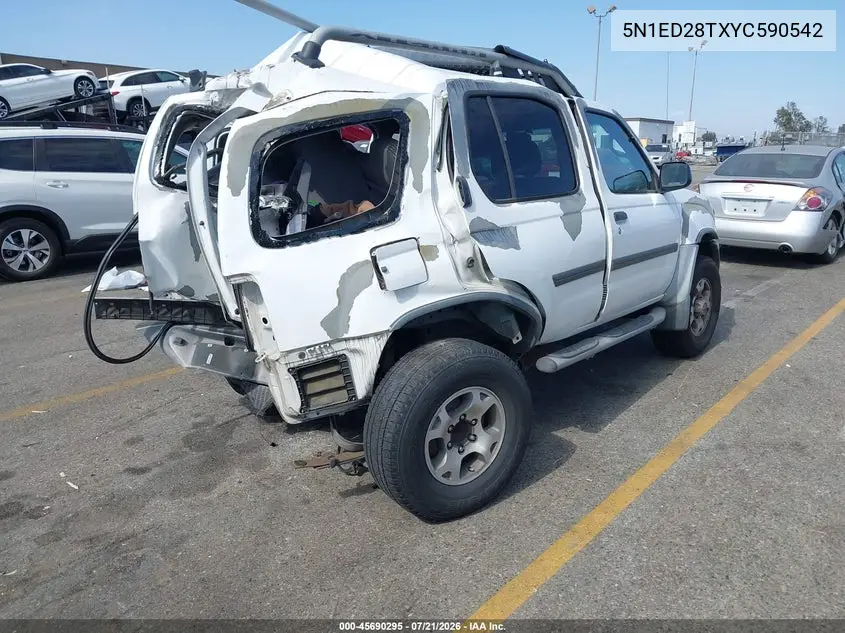 2000 Nissan Xterra Se/Xe VIN: 5N1ED28TXYC590542 Lot: 45690295