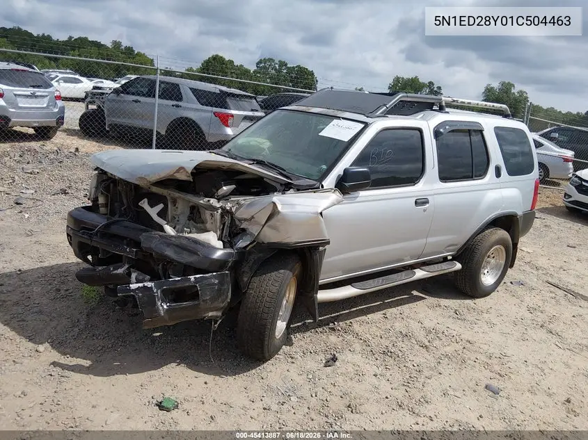 2001 Nissan Xterra Xe VIN: 5N1ED28Y01C504463 Lot: 45413887