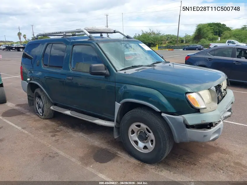 2001 Nissan Xterra Xe-V6 VIN: 5N1ED28T11C500748 Lot: 45486837