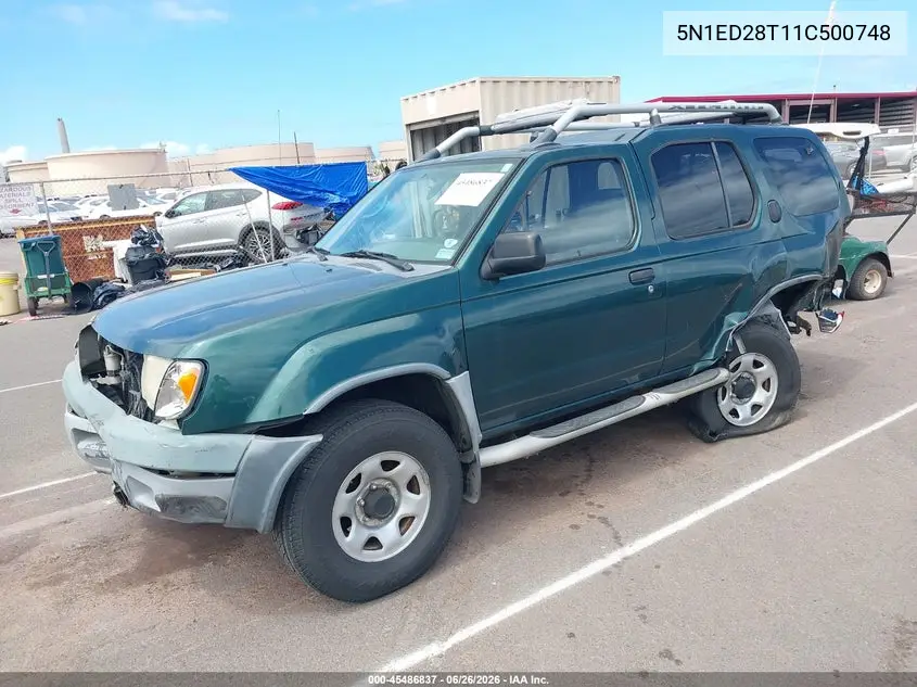 2001 Nissan Xterra Xe-V6 VIN: 5N1ED28T11C500748 Lot: 45486837