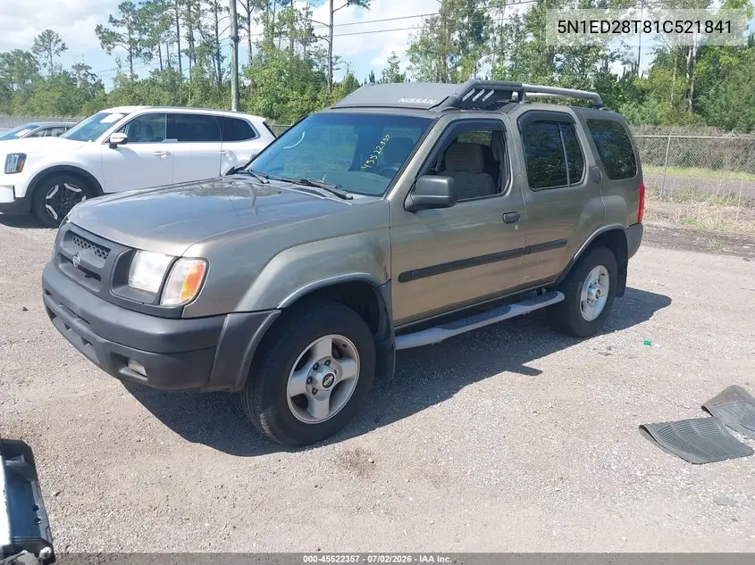 2001 Nissan Xterra Se VIN: 5N1ED28T81C521841 Lot: 45522357
