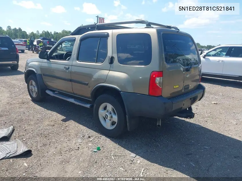 2001 Nissan Xterra Se VIN: 5N1ED28T81C521841 Lot: 45522357