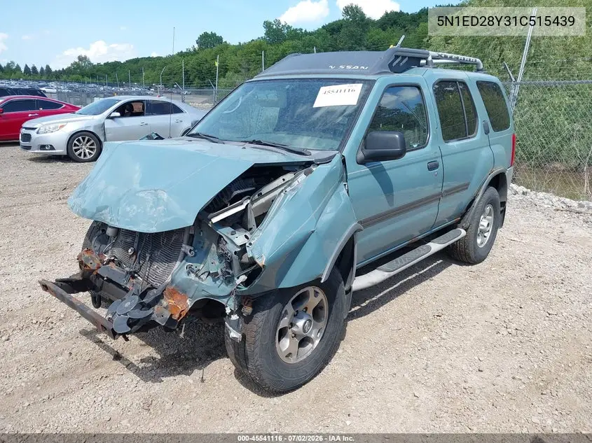 2001 Nissan Xterra Xe VIN: 5N1ED28Y31C515439 Lot: 45541116