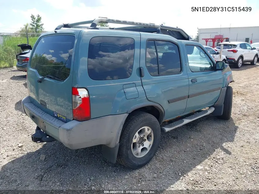 2001 Nissan Xterra Xe VIN: 5N1ED28Y31C515439 Lot: 45541116
