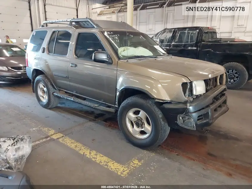 2001 Nissan Xterra Xe VIN: 5N1ED28Y41C590778 Lot: 45547421